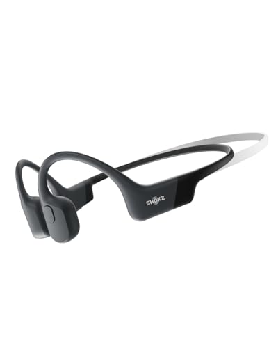 SHOKZ OpenRun Open-Ear Bone Conduction Sport Headphones, Sweat Resistant, Black B872