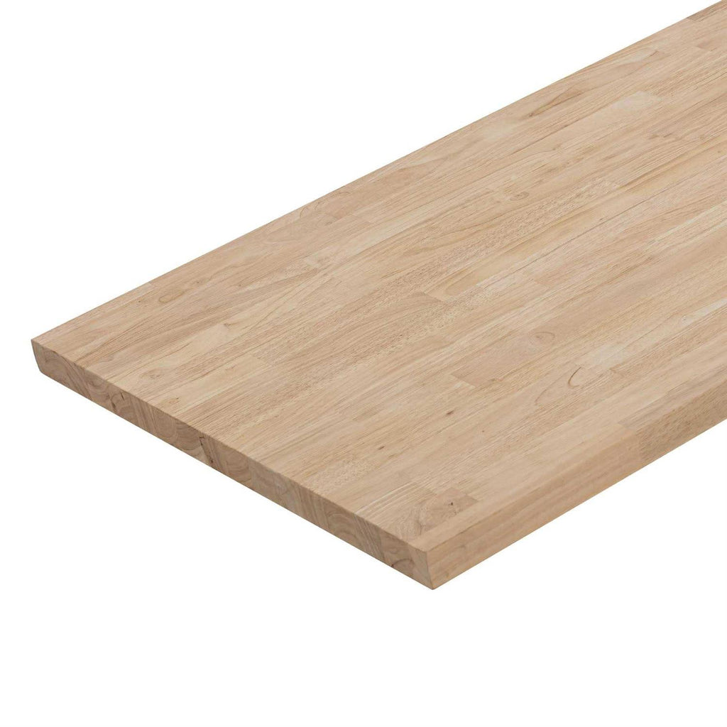 allen + roth 96-in x 25-in x 1.5-in Natural Straight Butcher Block Hevea Countertop AR1525FJRW-96 - Shop Hardware Tools Online Store