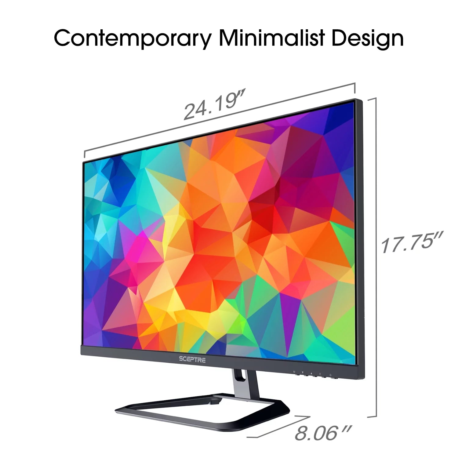 Sceptre 27" 4K IPS UHD Monitor with HDMI, DisplayPort, Built-in Speakers V51940