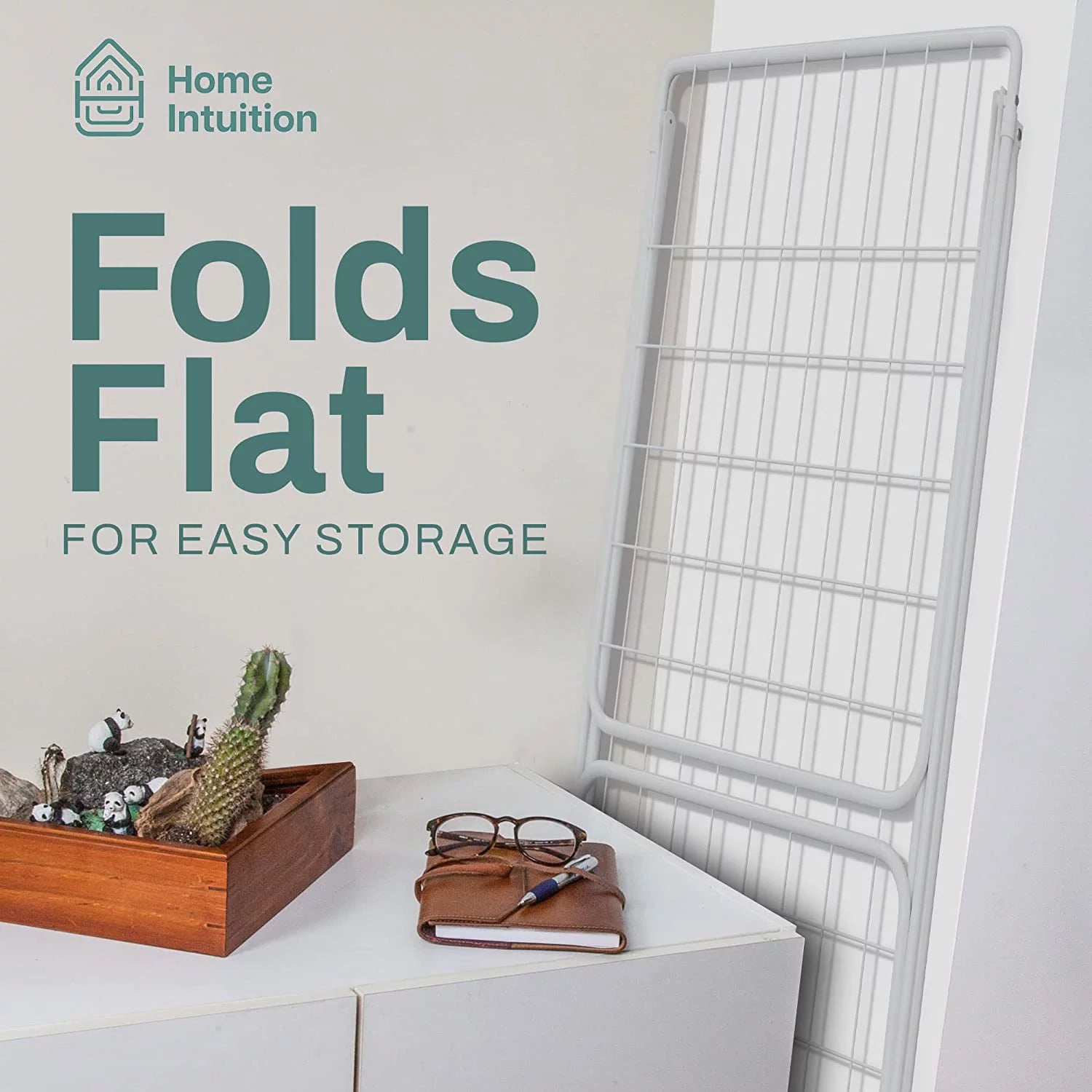 Home Intuition Foldable Clothes Drying Rack White H6265