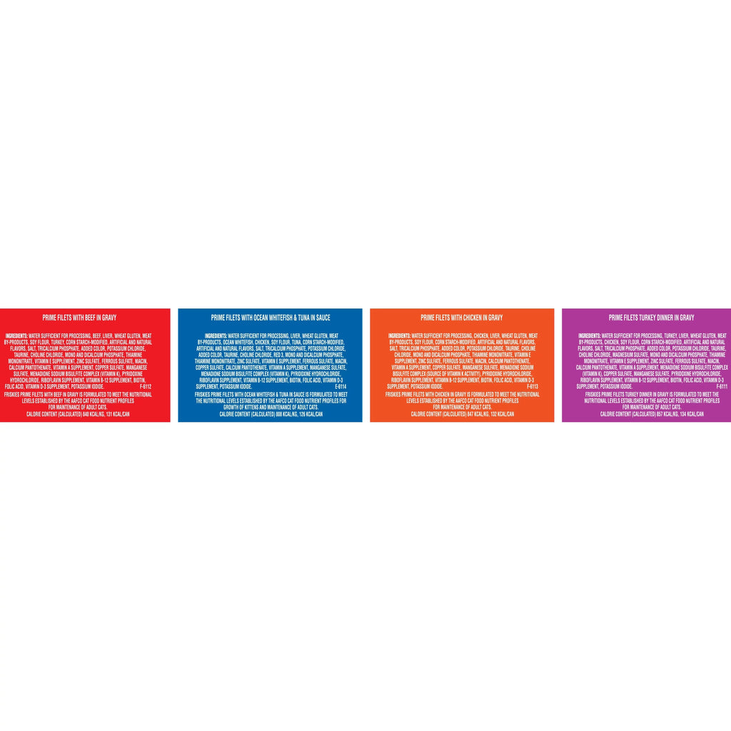 Purina Friskies Prime Filets Adult Wet Cat Food Variety Pack C49315