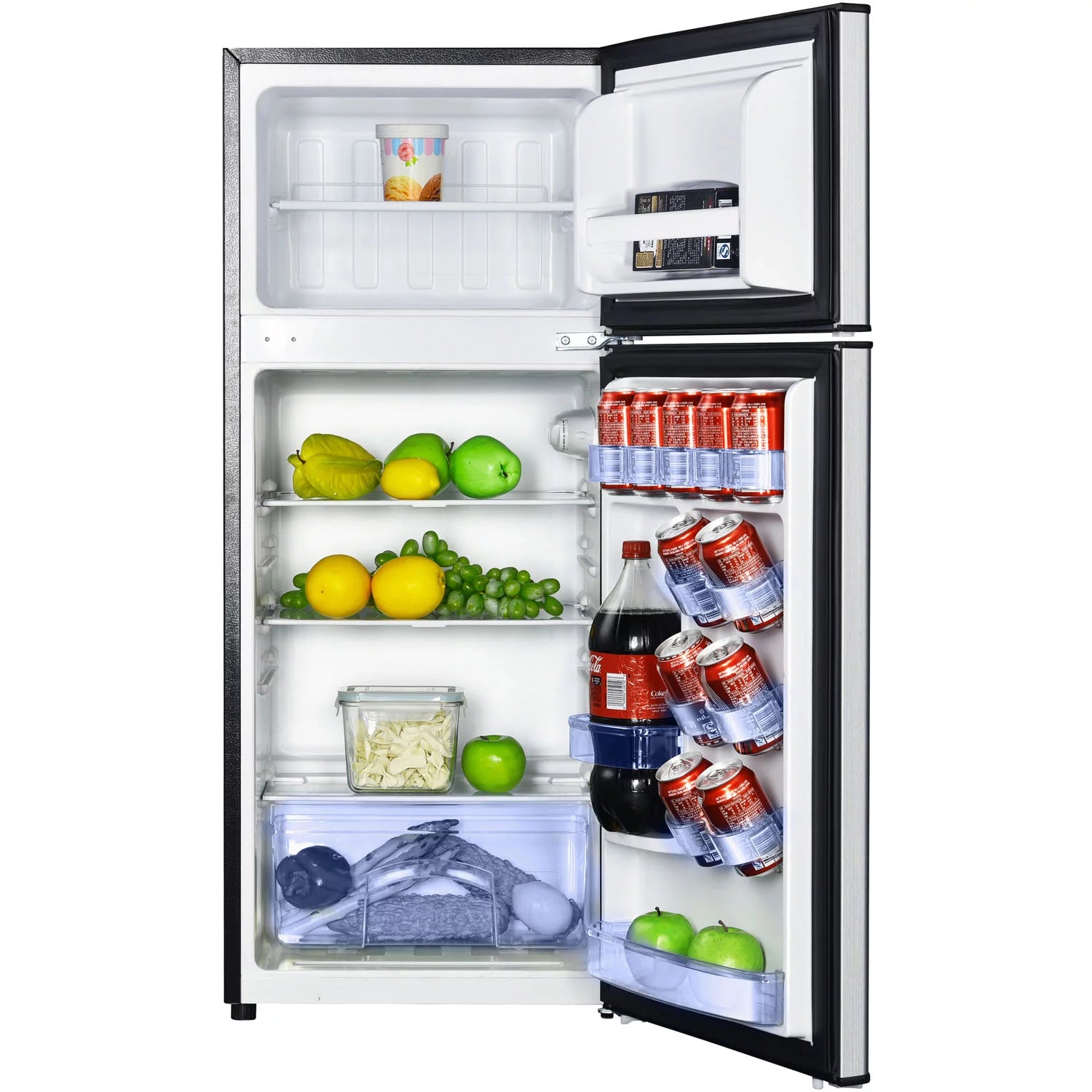 Magic Chef 4.5 Cu. Ft. Mini Refrigerator with Freezer, Stainless Steel W5199