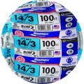 Southwire 63946828 100' 14/3 with Ground Romex SIMpull Residential Indoor Electrical Wire Type NM-B, White - Shop Hardware Tools Online Store