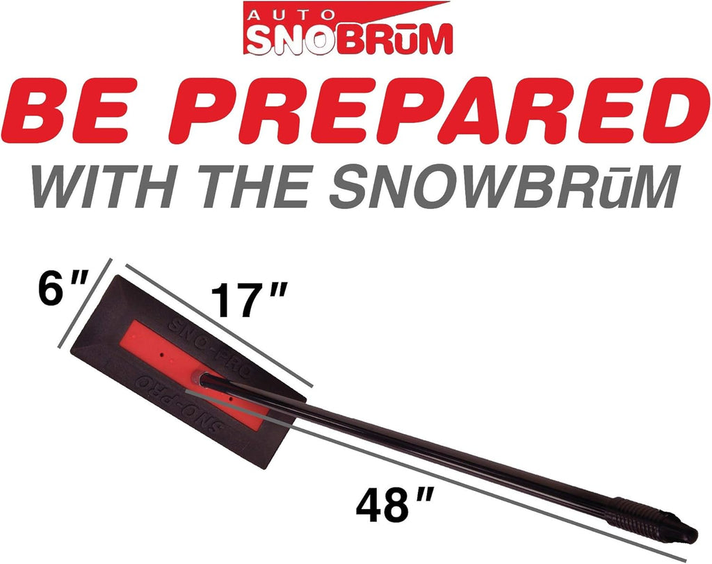 SNOBRUM SNO Pro 48 Inch Handle Vehicle Snow Broom for Cars and Trucks, 2 Pack N1620