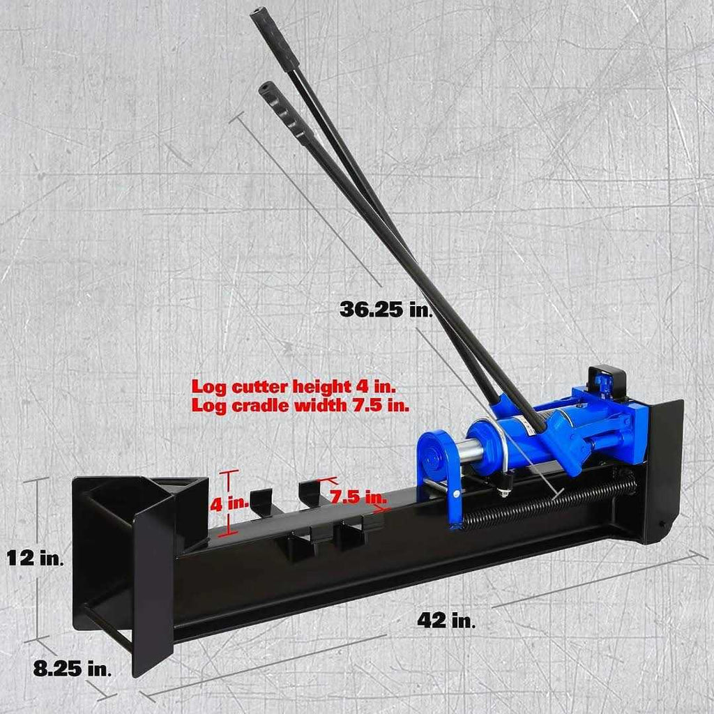 BILT HARD 12 Ton Manual Log Splitter Hydraulic Wood Splitter V99535