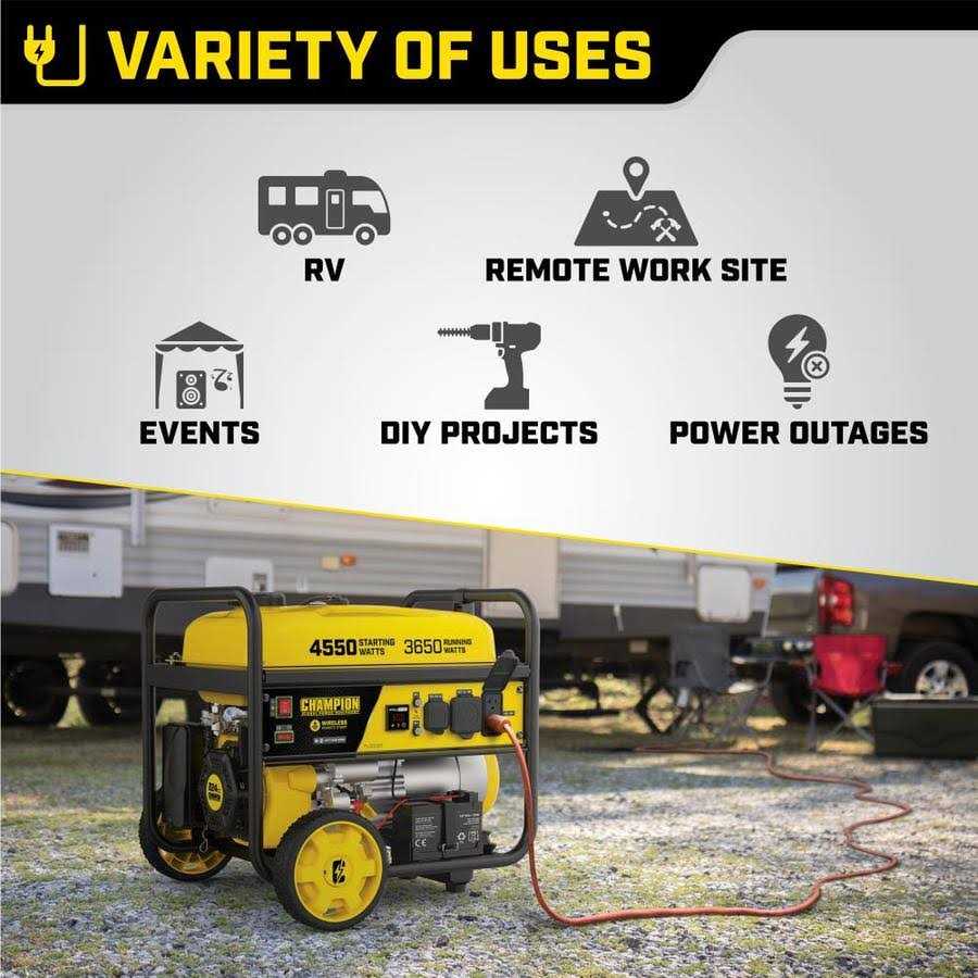 Champion 3650 Watt Electric Start Portable Generator with RV Outlet & Wireless Remote X41965