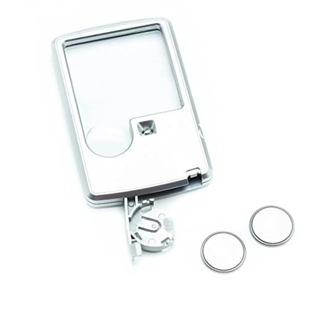 His and Her Pocket Magnifier with Light Bundle - 2 Pack, 3X & 6X O896868