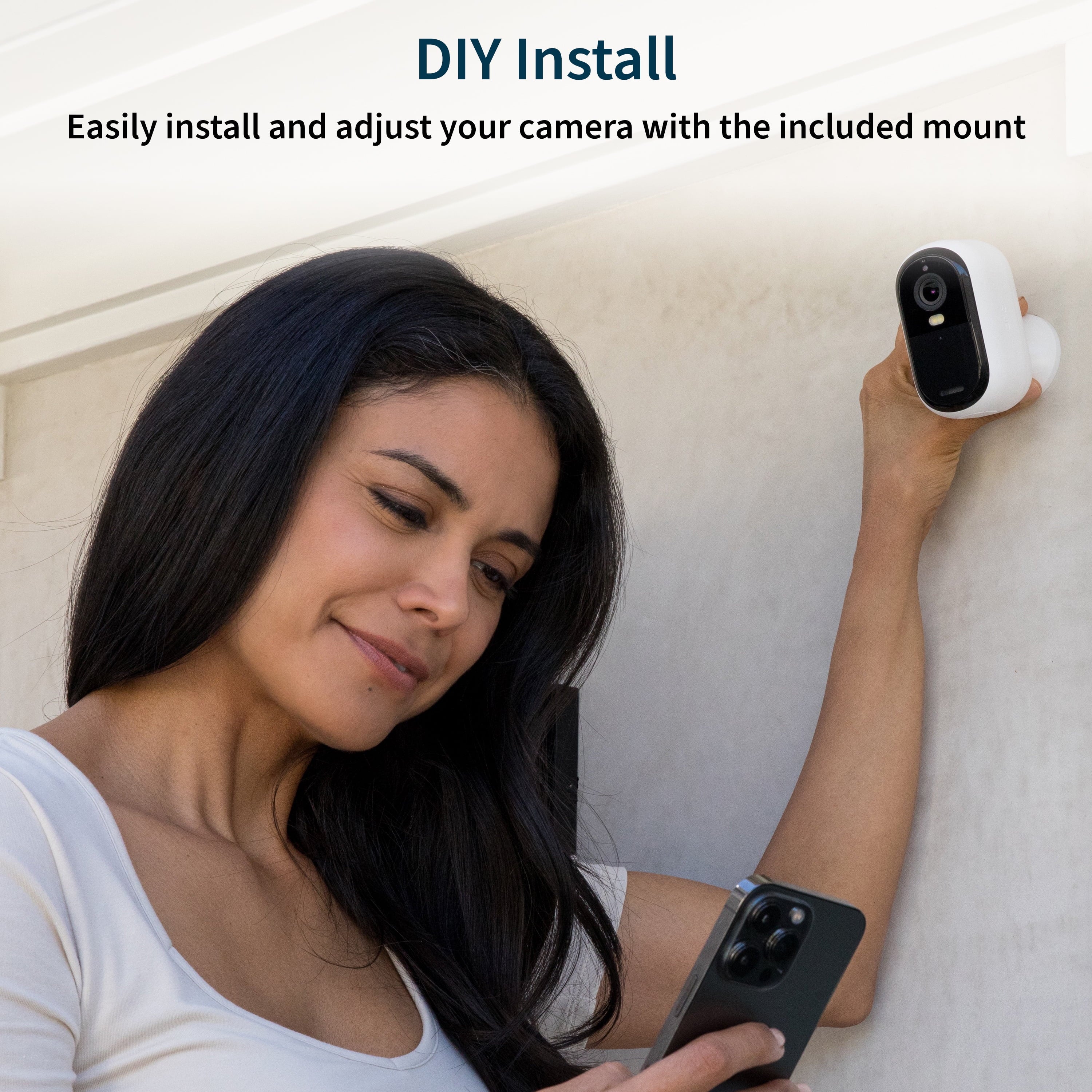 Arlo Essential Outdoor Camera 2K (2nd Gen) 3-Cam Wireless Security System, White O6205