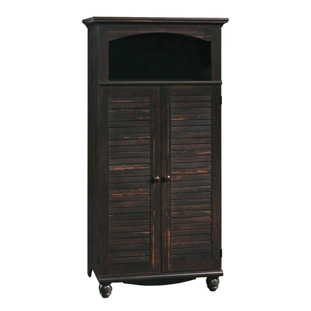 Sauder Harbor View Computer Armoire Antiqued Paint I749487