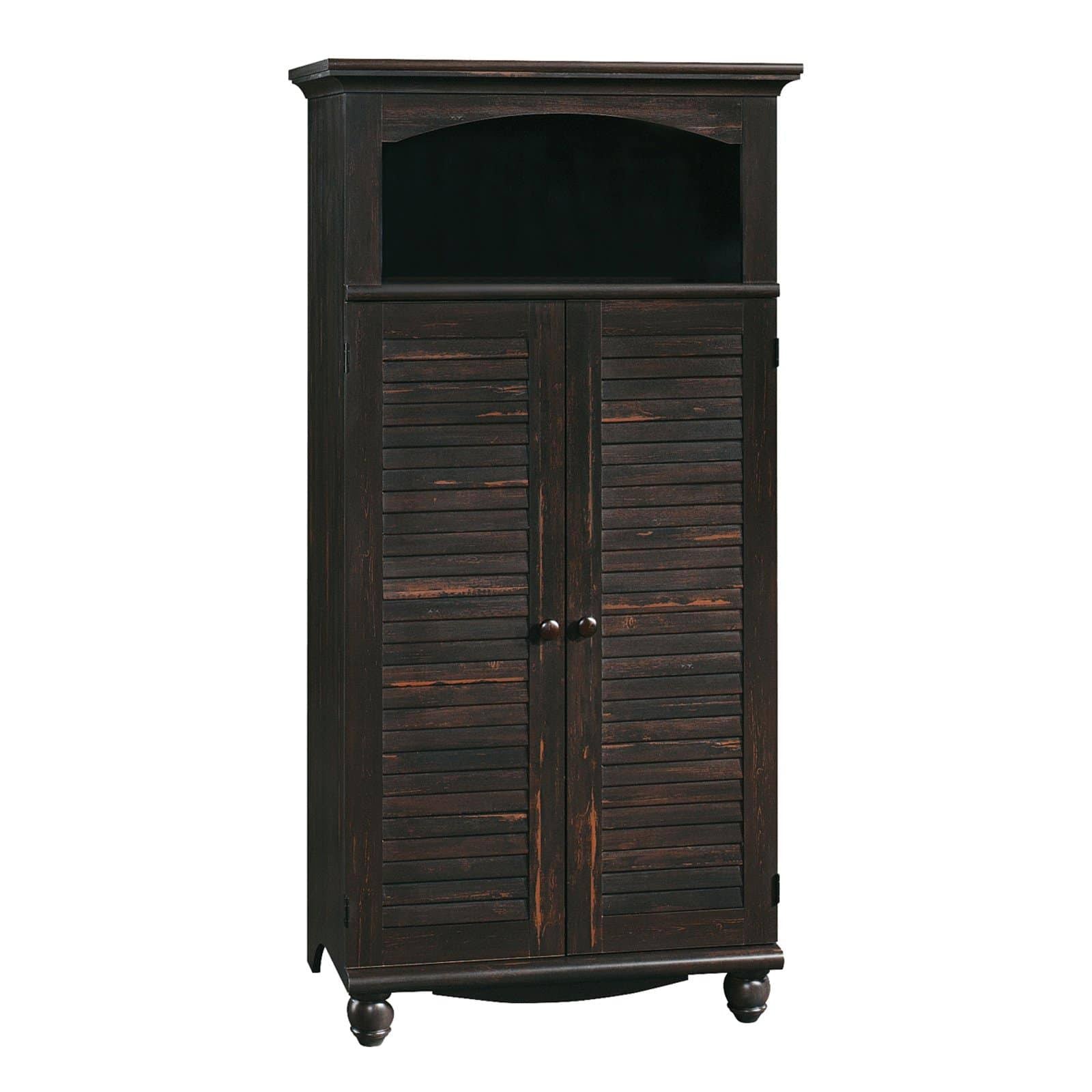 Sauder Harbor View Computer Armoire Antiqued Paint I749487