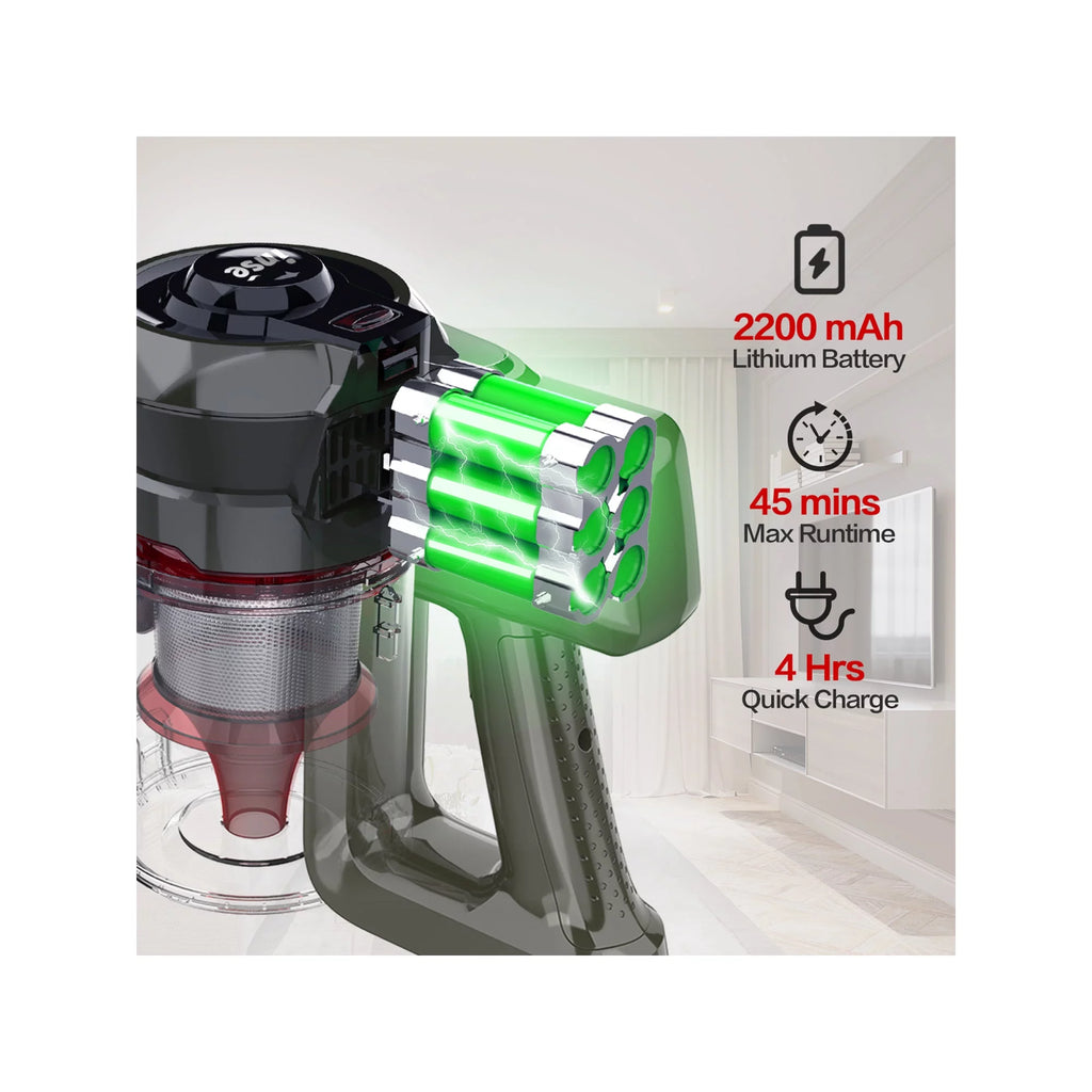 INSE 4-in-1 Stick Vacuum Cordless, 160W 12KPa Rechargeable Handheld for Home Carpet Pet Hair M6557