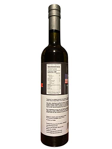 M.G. PAPPAS High Polyphenol Extra Virgin Olive Oil, Cold Pressed & Unfiltered, 12.7 oz O81138