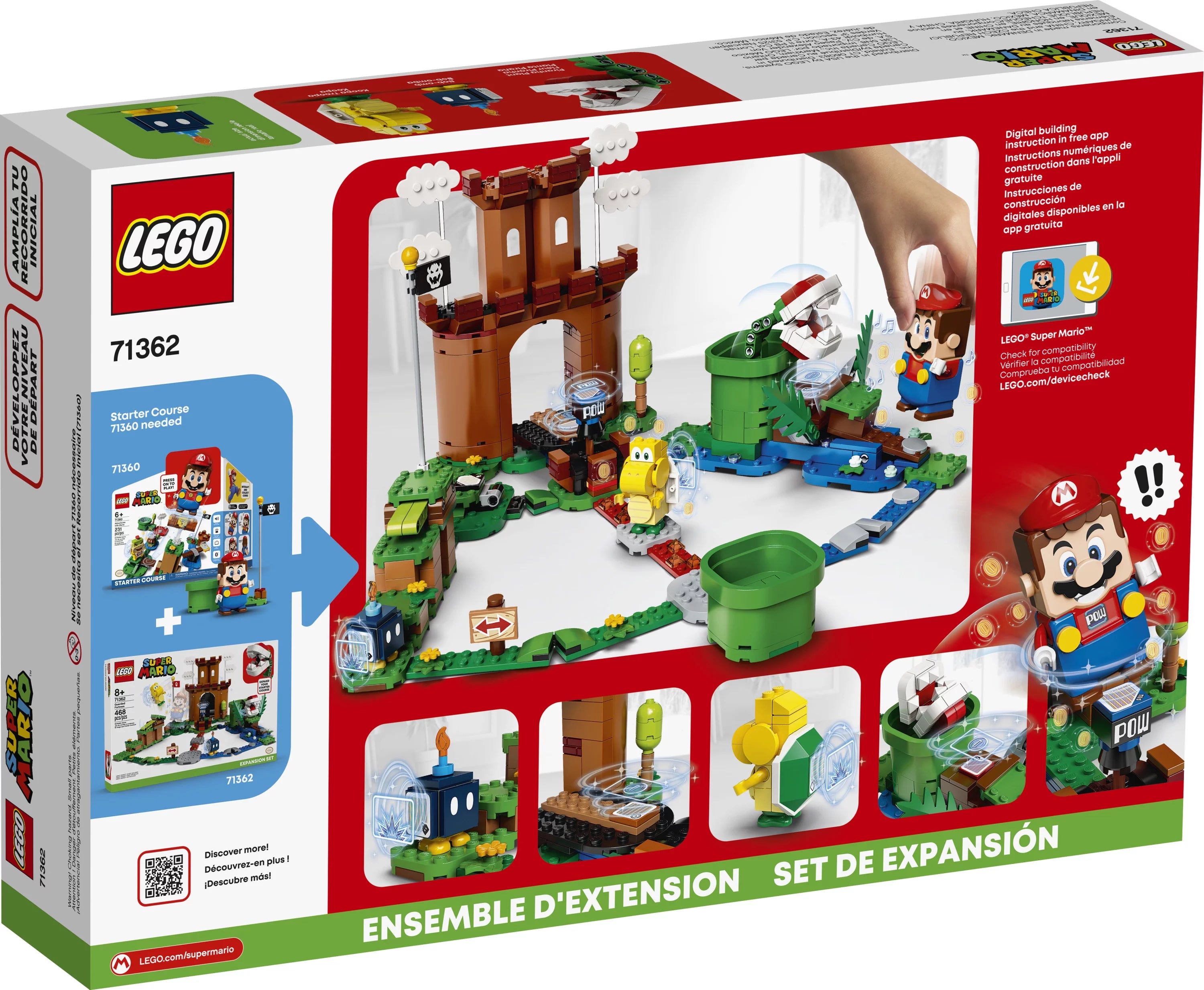 LEGO Super Mario Guarded Fortress Expansion Set 71362 Building Playset Y5558