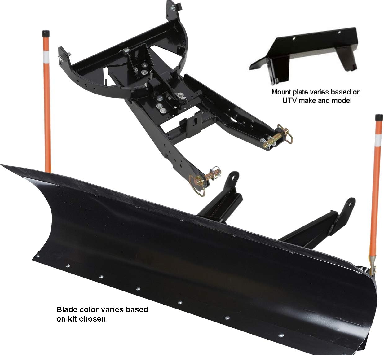 MotoAlliance DENALI 72" Pro UTV Snow Plow Kit Red for Hisun 500/700 L78727