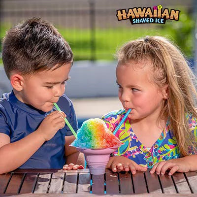 Hawaiian Shaved Ice 3 Flavor Fun Syrup and Accessories Pack R7609