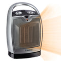 Lasko 12" 1500W Oscillating Ceramic Tabletop Space Heater with Thermostat, Gray, 5409, New