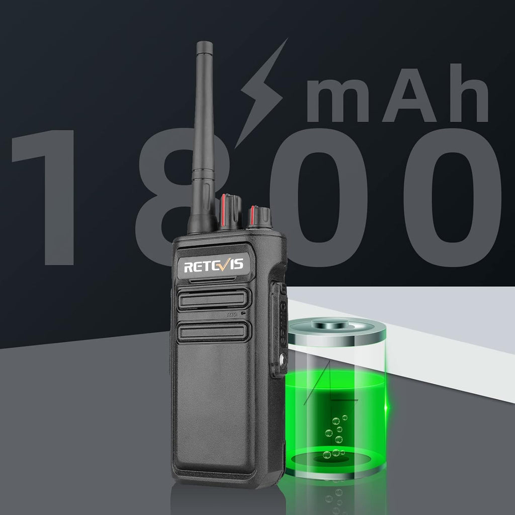 Retevis RB23 Two Way Radios 5 Watt IP67 Waterproof with Shoulder Mic (4 Pack) C893565