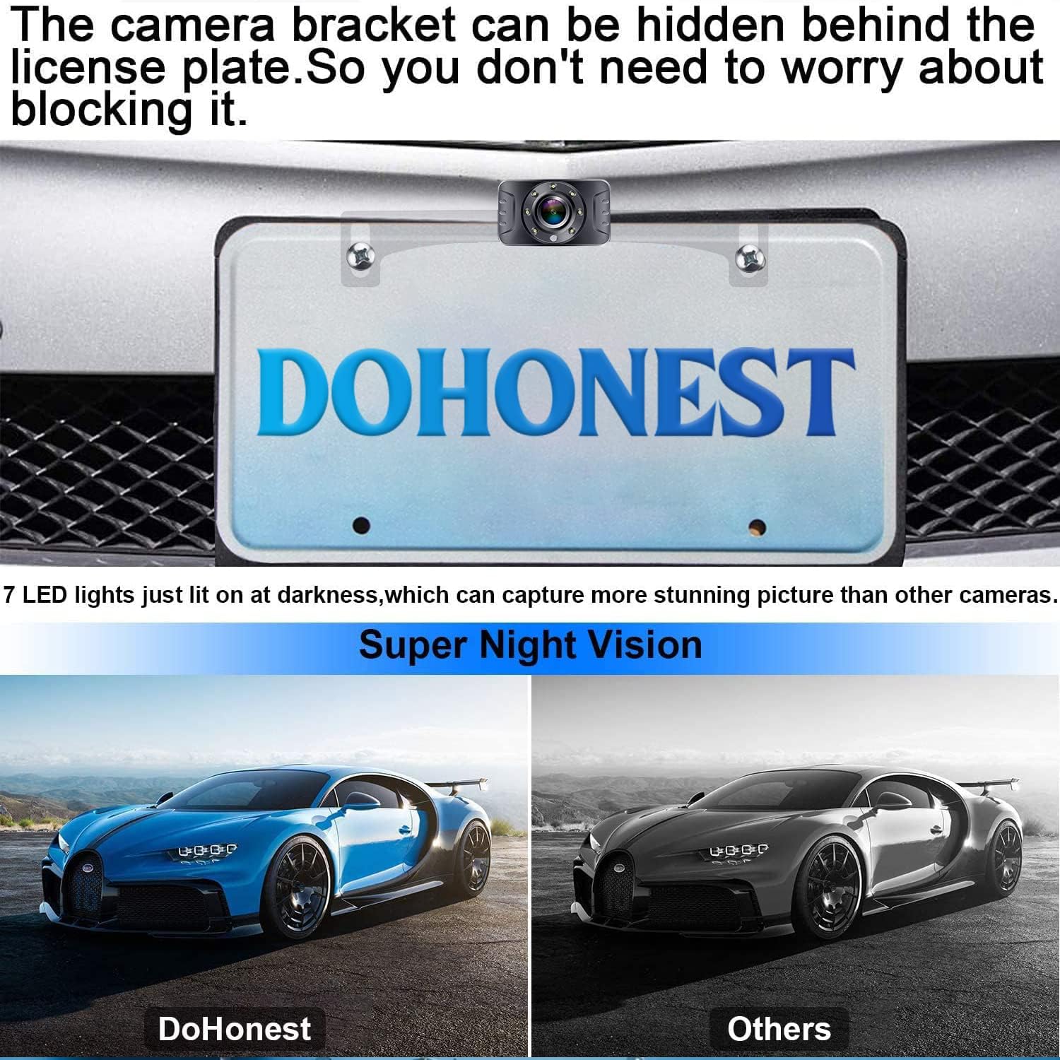 DoHonest S01 Backup Camera Kit 1080P HD for Truck Pickup Minivan V31025