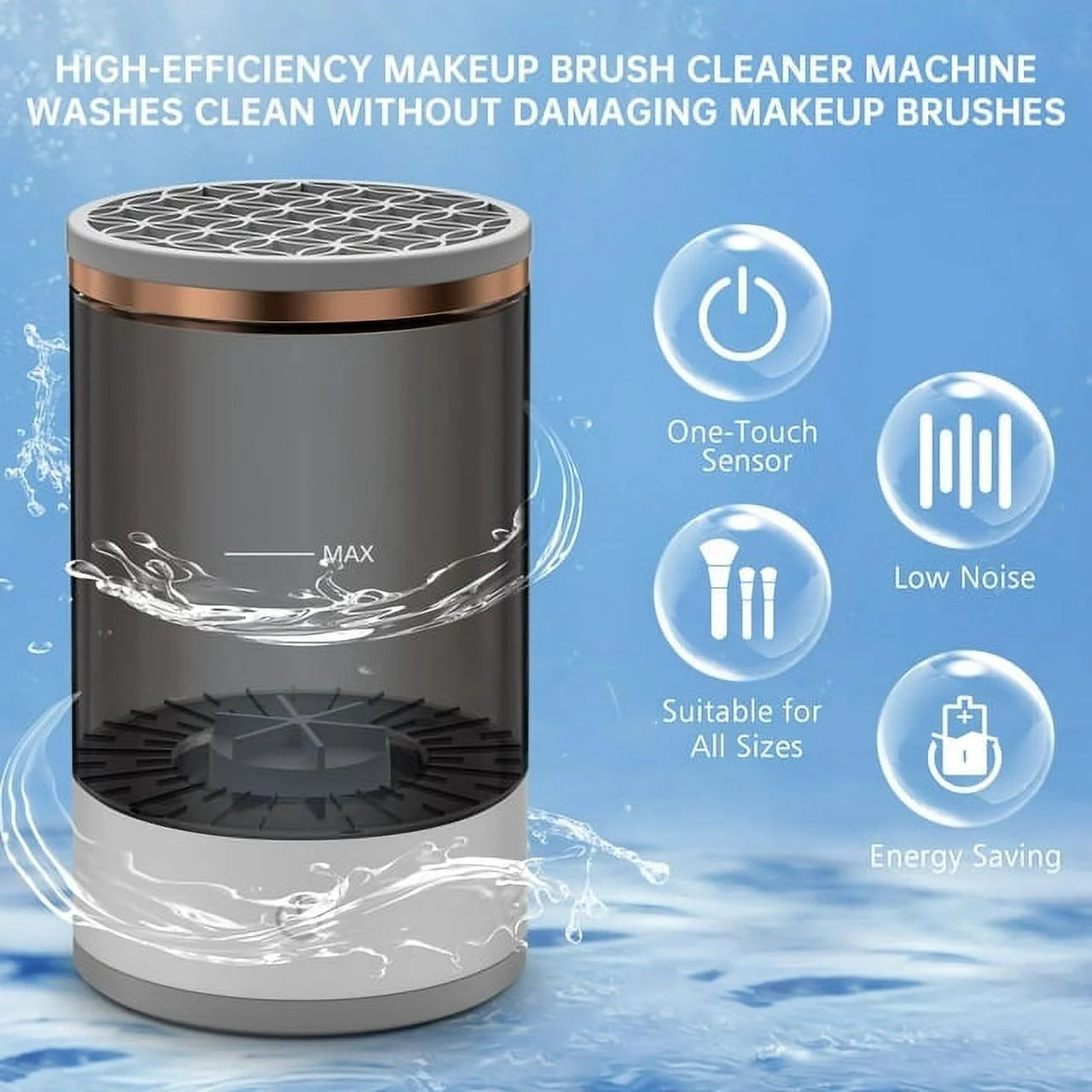 Electric Portable Makeup Brush Cleaner Machine with Cleaning Mat B9022