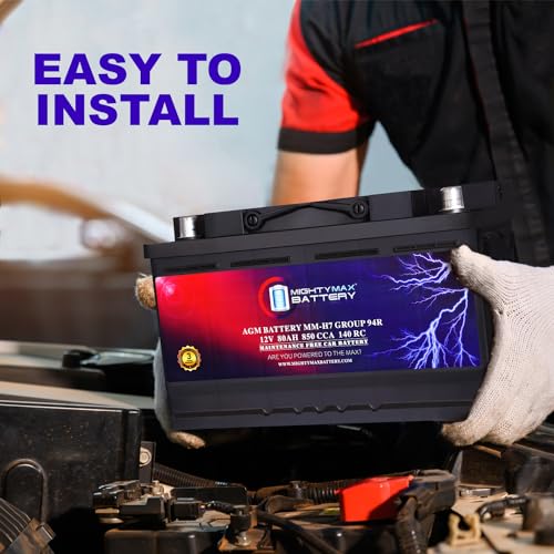 Mighty Max Battery MM-H5 Start and Stop Car Battery, Group Size 47, 12V 60 AH, AGM E711958