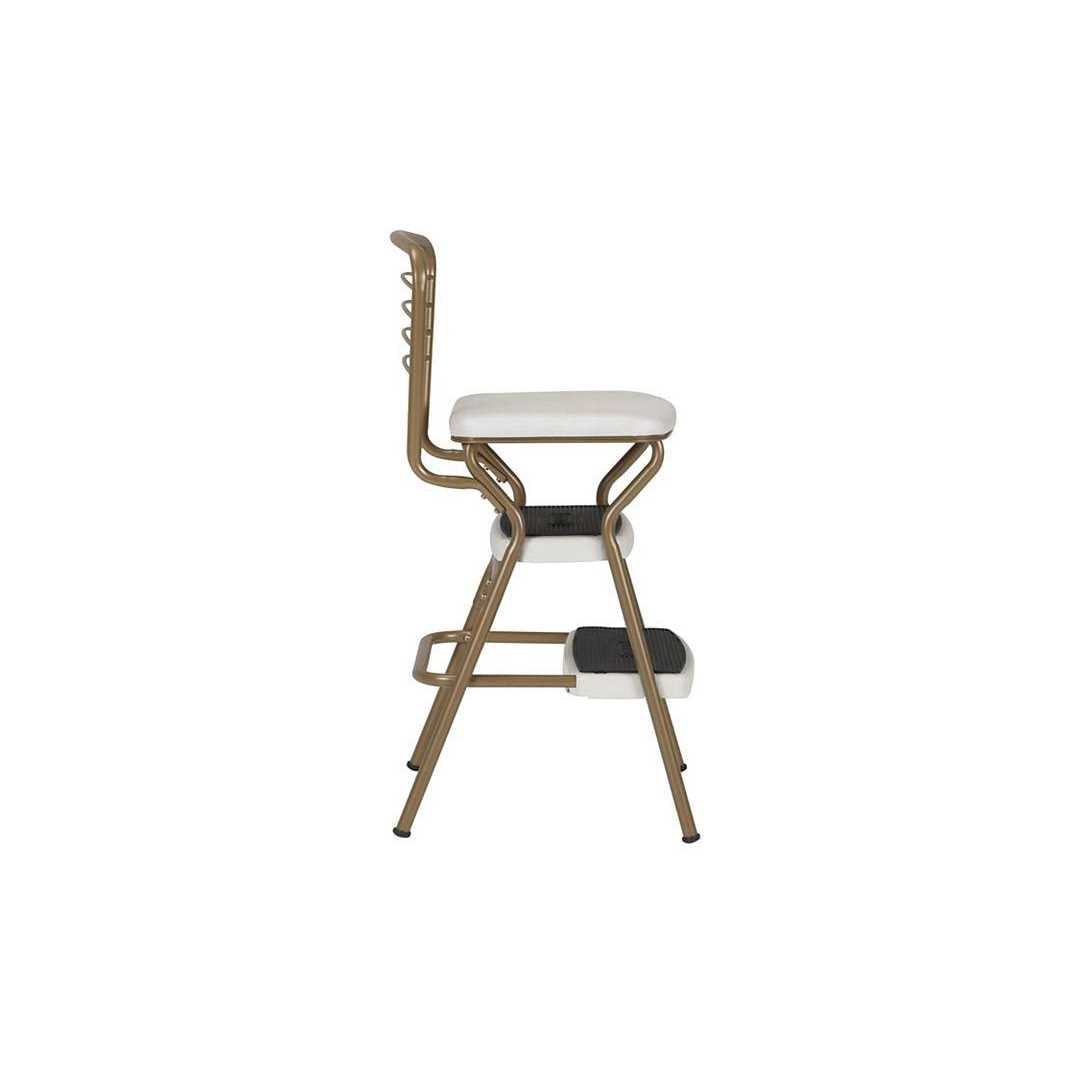 Cosco Stylaire Retro Chair Step Stool with Flip-Up Seat D10094