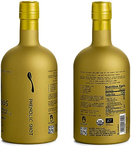 P.J. KABOS USDA Organic Greek Extra Virgin Olive Oil, High Phenolic, 16.9oz P655