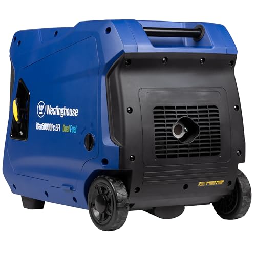 Westinghouse 5000 Peak Watt Dual Fuel Portable Inverter Generator, Remote Electric Start E228