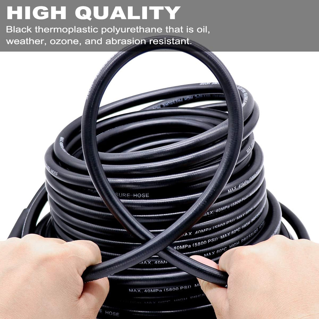 Sewer Jetter Kit 100FT for Pressure Washer, 5800PSI Drain Cleaner Hose 1/4 Inch NPT Z56985