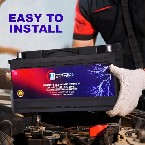 Mighty Max Battery MM-H5 Start and Stop Car Battery, Group Size 47, 12V 60 AH, AGM E711958
