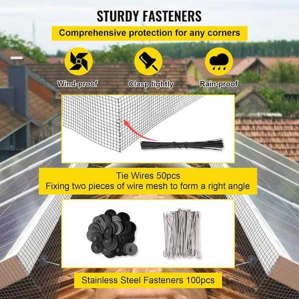 VEVOR Solar Panel Bird Wire 98ft Critter Guard Roll Kit O3392