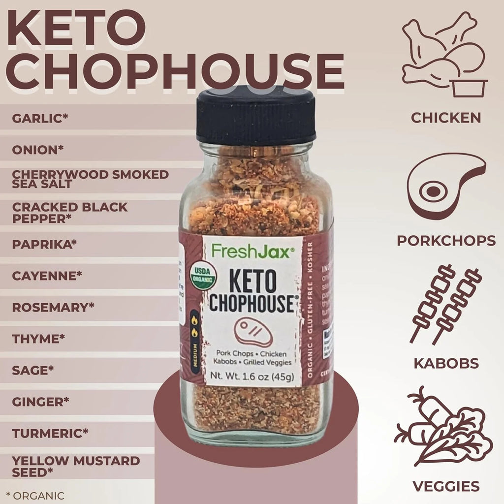 FreshJax Keto Seasoning Gift Set, Pack of 5 Organic Spices D4950