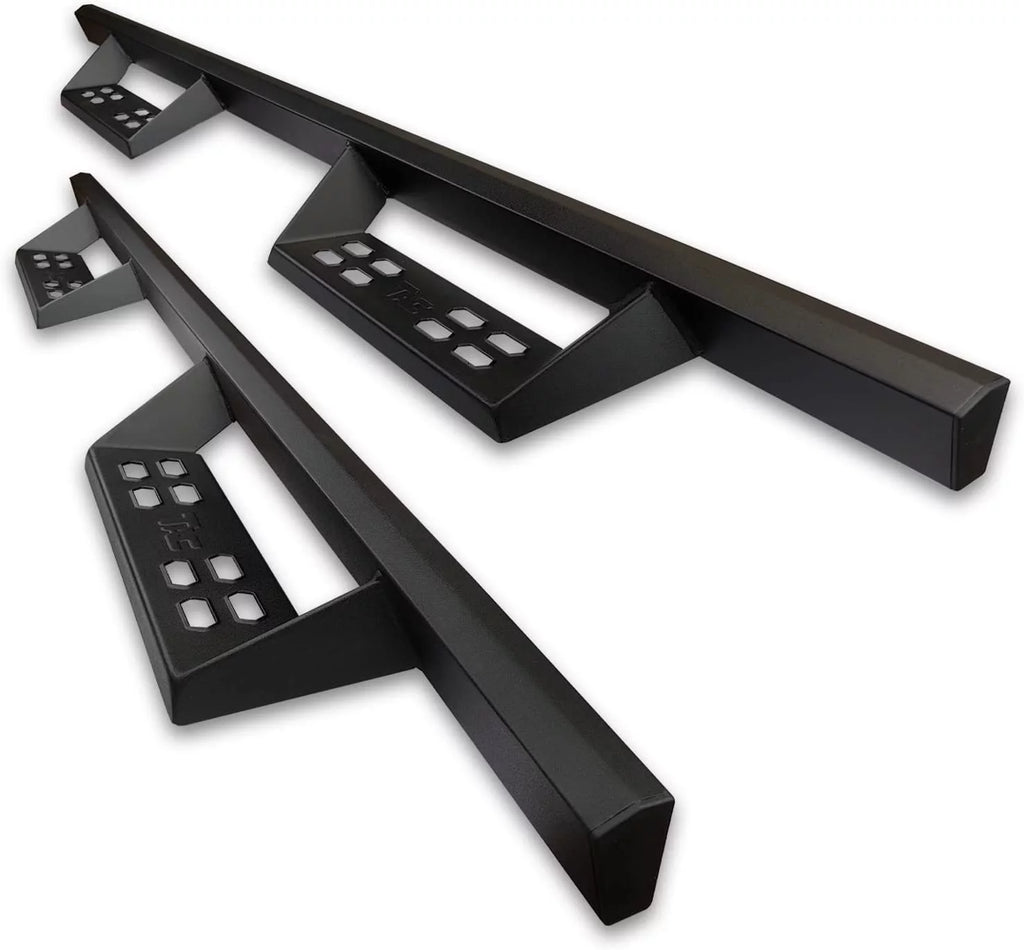 TAC Sniper Running Boards Compatible with 2021-2024 Ford Bronco 4 Door Truck Pickup 4" Drop Fine Texture Black Side Steps Nerf Bars Rock Slider Armor Off-Road Accessories (2pcs)