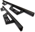TAC Sniper Running Boards Compatible with 2021-2024 Ford Bronco 4 Door Truck Pickup 4" Drop Fine Texture Black Side Steps Nerf Bars Rock Slider Armor Off-Road Accessories (2pcs)