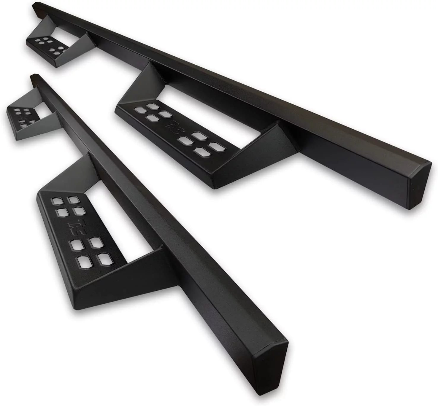 TAC Sniper Running Boards Compatible with 2021-2024 Ford Bronco 4 Door Truck Pickup 4" Drop Fine Texture Black Side Steps Nerf Bars Rock Slider Armor Off-Road Accessories (2pcs)