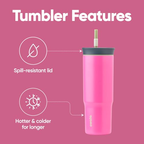Owala Stainless Steel Insulated Travel Tumbler 40 oz Dusty Pink X1735
