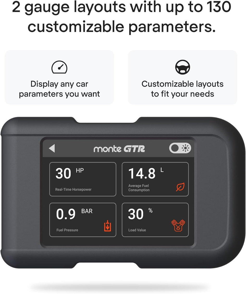 Monte Tuning Universal Performance Tuner 4 in 1 Chip, Fuel Saver and Diagnostic Scanner V9360