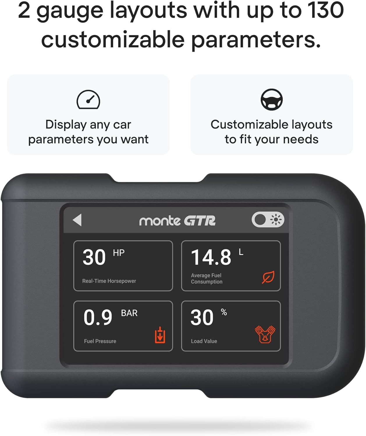 Monte Tuning Universal Performance Tuner 4 in 1 Chip, Fuel Saver and Diagnostic Scanner V9360
